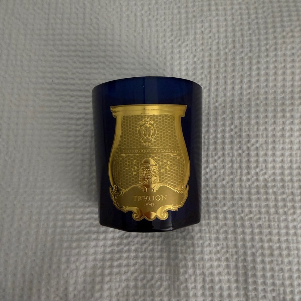 Blue and Gold Candle Salta Trudon